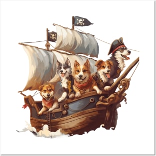 Dog Pirate Ship Posters and Art